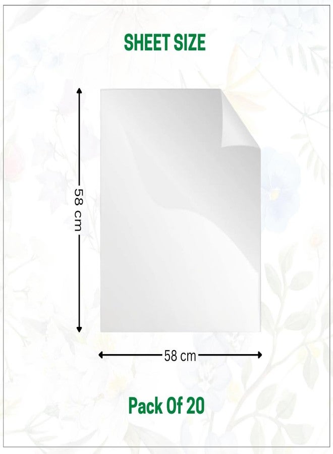 Oasis - 20 Sheets Korean Style Waterproof Premium Bouquet Wrapping Sheet (58cm x 58cm, 60 Microns) | Double-Sided Pink Floral & Chex Design , Giftwrap for Flowers & DIY Gift Wrapping Paper For Valentines Day - Pink - Image 2